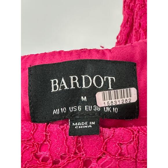 Bardot Ivanna Lace Midi Dress Pink Backless Back Slit Cut Out Sexy Party Vacay 6 - Picture 5 of 11